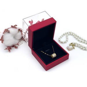 Cutom color jewelry  box with flower from China factory